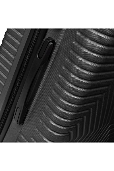 Artenova Set 3 trolere cu 4 roti, comaprtiment rigid, maner telescopic, cifru, negru