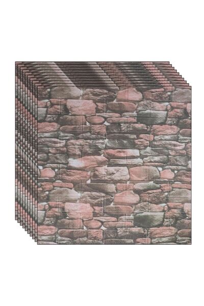 NEXTLY 3D Self-Adhesive Wallpaper, 10-Pack, Waterproof, 70x77 cm, Multicolor, Easy Install