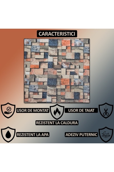 NEXTLY 3D Self-Adhesive Wallpaper Set, Waterproof, Easy Install, Covers 26.5 sqm, Multicolor