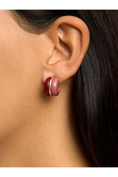 PARFOIS Resinli Açık Halka Küpe