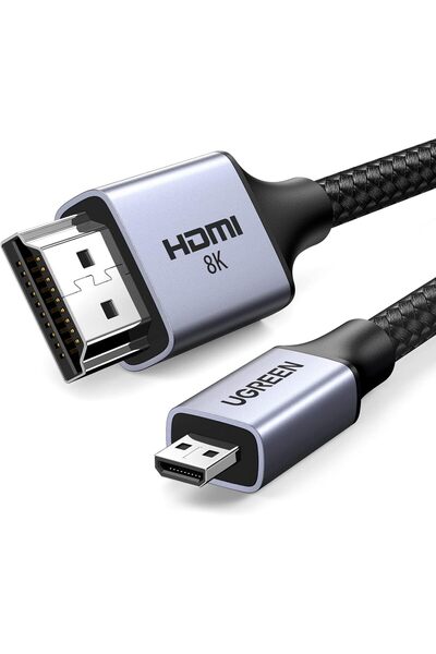 Generic محول كابل UGREEN 8K Micro HDMI إلى HDMI 2.1 بطول 1 متر، ذكر إلى ذكر، ...