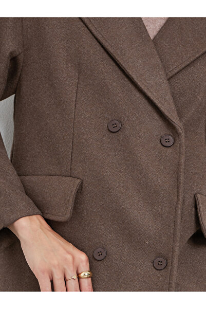 Styli Oversized Wool Like Double Breasted Coat