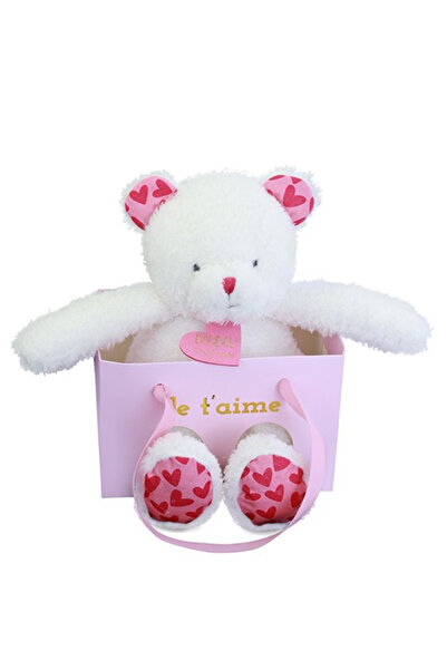 Doudou et Compagnie Ursulet din plus moale "Te Iubesc" in punga cadou – 25 cm