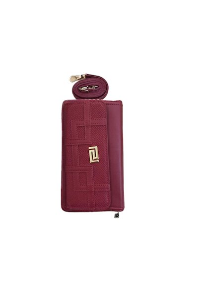 Cadouridiversity Women's wallet, faux leather, zipper, red, 19 cm x 11 cm