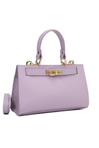 Posete Fagaras Poseta Piele Helge - Lila, Geanta Casual din Piele Naturala, G...