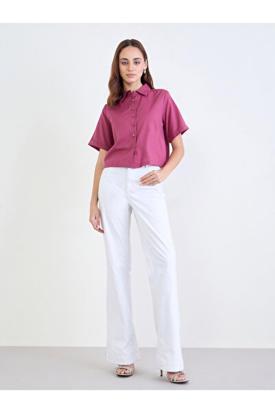 Styli Solid Dropped Shoulder Boxy Fit Shirt