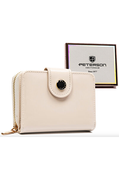 Other Small women's wallet made of -leather with snap and zipper - Peterson