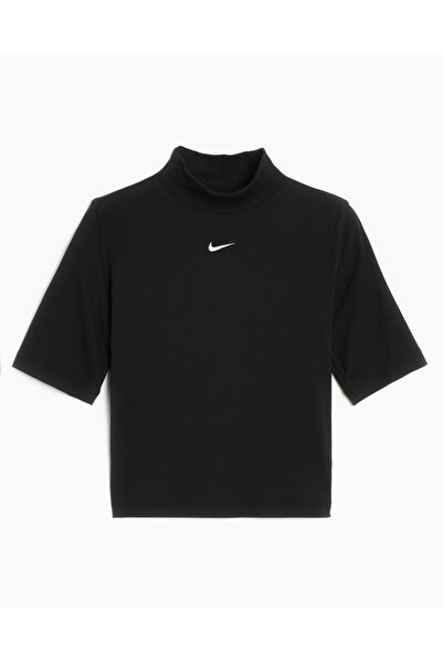 Nike Bluza W NSW ESSNTL RIB MOCK SS TOP Femei