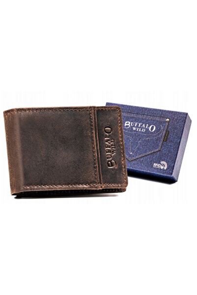 Other Small men's leather wallet without clasp - Buffalo Wild