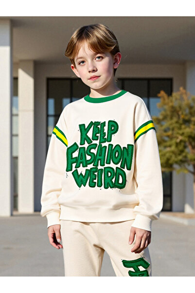 Take Two By Styli Teens Cream Sweatshirt and Joggers Set