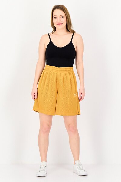 Nike Women Dri Fit Basketball Shorts, Mustard Yellow