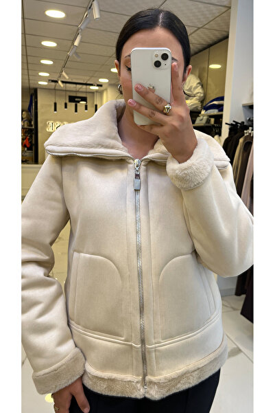 Vosse Ekol Kum Kürk Detaylı Cepli Süet Kaban