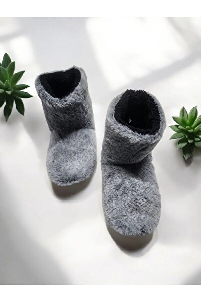 GEZER Yumuşak Kaymaz Taban Sessiz Hafif Peluş Panduf Ev Bot