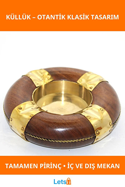 Letsii طفاية سجائر نحاسية أصلية يمكن استخدامها كإكسسوار