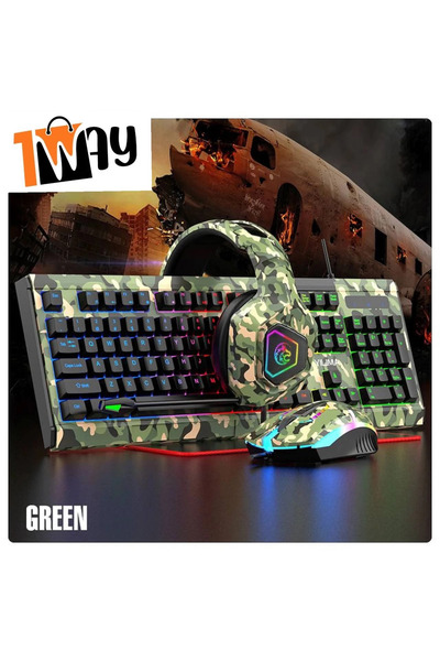 1way Full gaming package: mouse, keyboard, and headset