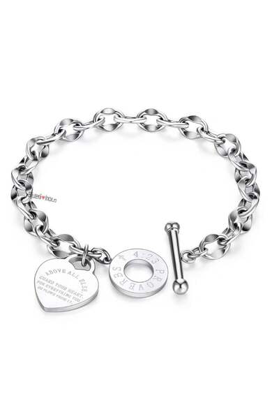 KEVSA Jewelry Brățară din oțel inoxidabil – Dragoste și tandrețe – BF879