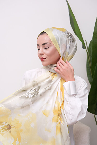 49eyşanipek ART BLOOM SULUBOYA DESENLİ DİJİTAL SOFT ŞAL