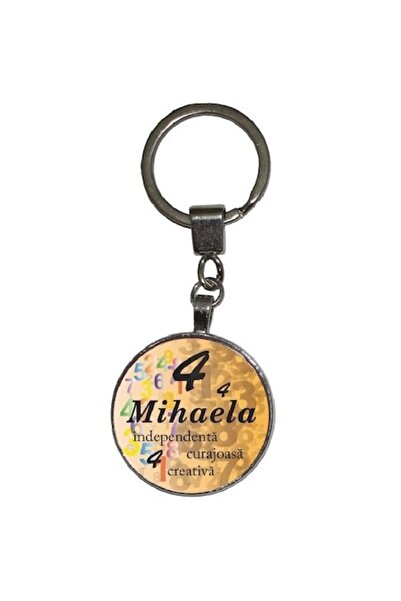 Cadouridiversity MIHAELA personalized numerology keychain, Mihaela, metal