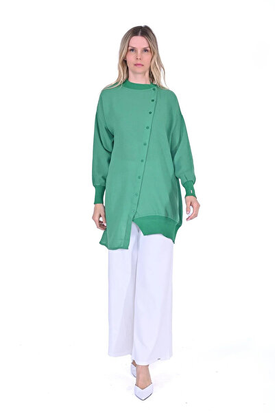 Invee Asymmetrical Cut Tunic Green 6122