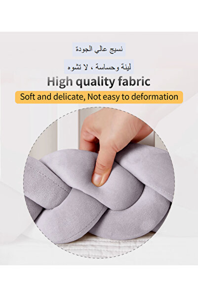 Sumkyle Baby Crib Bumper Pillow, Cushion Newborns Bed Sleep Bumper Braid Decorations Braided 2M