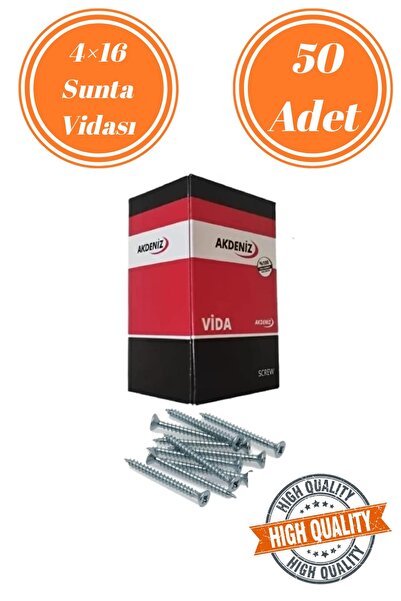 Genel Markalar Akdeniz 4X16 Sunta Vidası Sivri Uçlu Ahşap Tahta Ağaç Mobilya ...