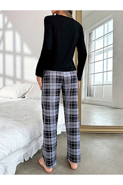 Take Two By Styli Pocket Detail Long Sleeve T-Shirt and Pyjama Set