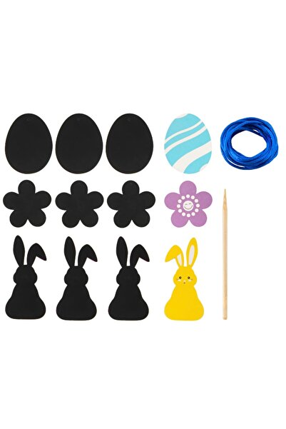 Gift Design Set of 9 Easter string scraper pendants