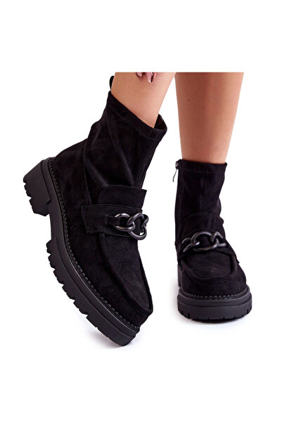 BOTO Cizme din piele suede la.fi 250042b-su negru 38