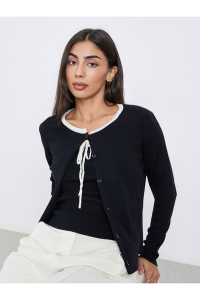 Styli 2-Piece Ribbed Knit Cardigan with Cami