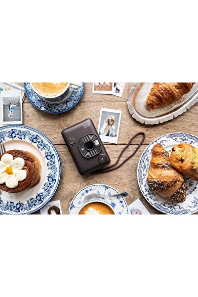 Instax كاميرا LiPlay الهجينة الفورية الصغيرة - برونزي غامق (شاشة LCD مقاس 2.7...