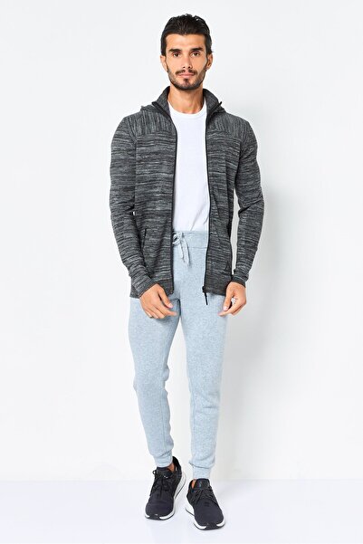 Reebok Men Sportswear Fit Long Sleeve Outdoor Full Zip Hoodie, Heather Grey