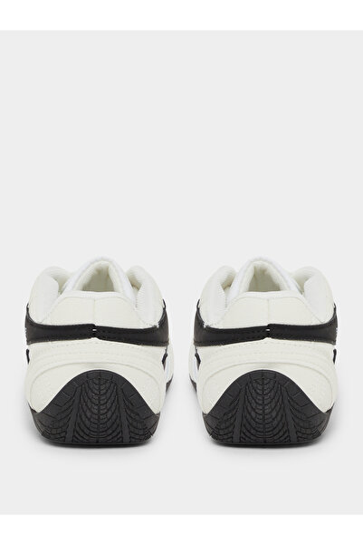 Styli White Retro Lace Up Sneakers