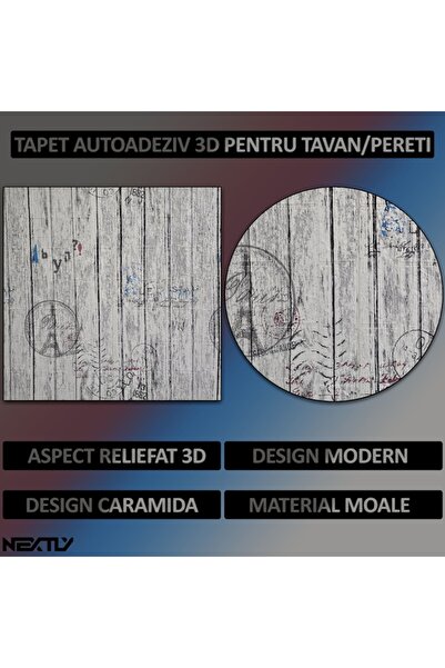 NEXTLY 3D Waterproof Peel & Stick Wallcovering – Modern, Multi-Colored, 5.3 sqm Coverage Set