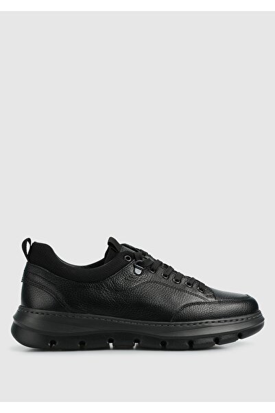 Eclipse Black Leather Men's Sneakers