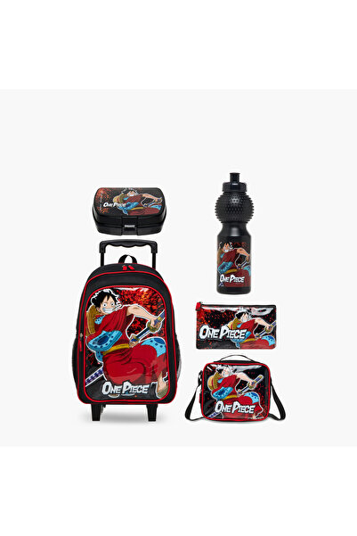 TOEI ANIMATION مجموعة حقيبة ظهر مطبوعة بعجلات مكونة من 5 قطع - 16 بوصة