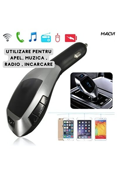 MACVI ® Car Kit with FM Modulator & Bluetooth, Mobile Device Compatible, Hands-Free