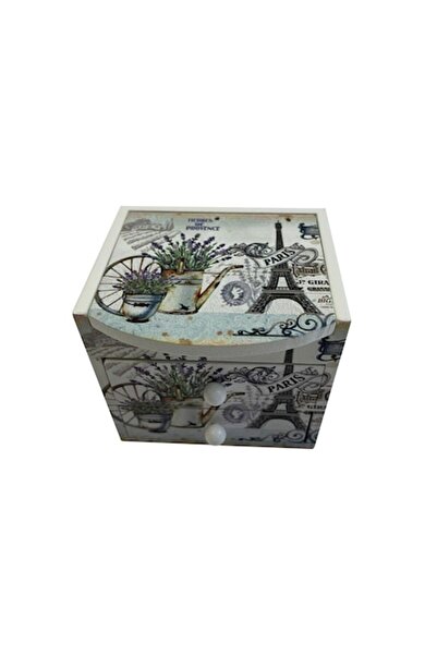 Cadouridiversity - Jewelry box Paris, 2 drawers, 10 cm x 9 cm (L31-16)