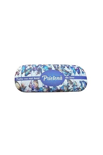 Cadouridiversity Glasses case 'Best Friend' - butterfly print, 16.3 x 3.9 x 6.3 cm