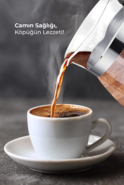 General Home Cz-48 Electric Glass Coffee Pot – White |   0.5 L Turkish Coffee Maker, 700W, with Indicator Light