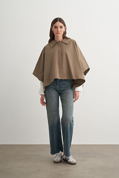 VESNA Pelerinli Kısa Trenç