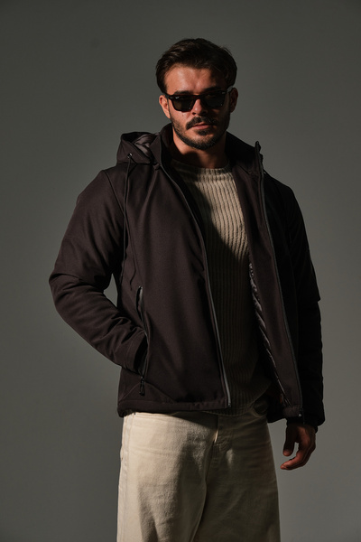 Maule Капітоне з м'яким наповнювачем, знімний капюшон, зимовий чоловічий куртка Outdoor @Berge