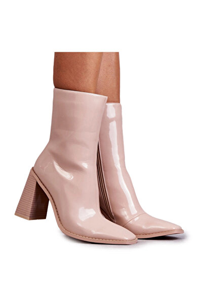 BOTO Cizme de piele brevete pentru femei bej margit 36