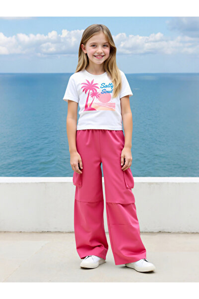 Take Two By Styli Teens Graphic T-Shirt and Cargo Pants Set