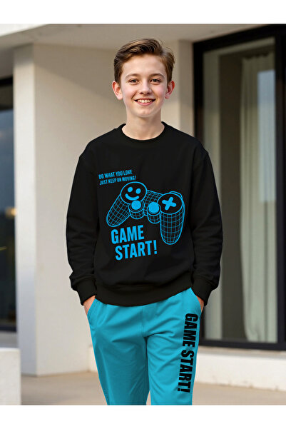 Take Two By Styli Teens Game On Graphic Sweatshirt and Joggers Set