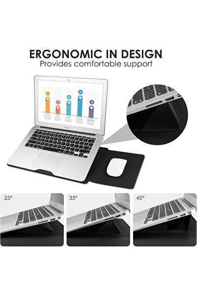 Aputue 13-14 inch Waterproof Durable Laptop Sleeve with Handle and Shoulder Strap - Black