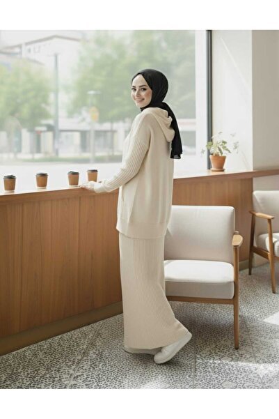 FUNDA Fashion Sicilya Üst Kapüşonlu İkili Triko Takım FF1FF2F