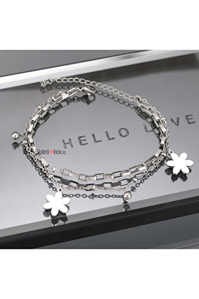 KEVSA Jewelry Brățară din oțel inoxidabil – Natură înflorită – BF834