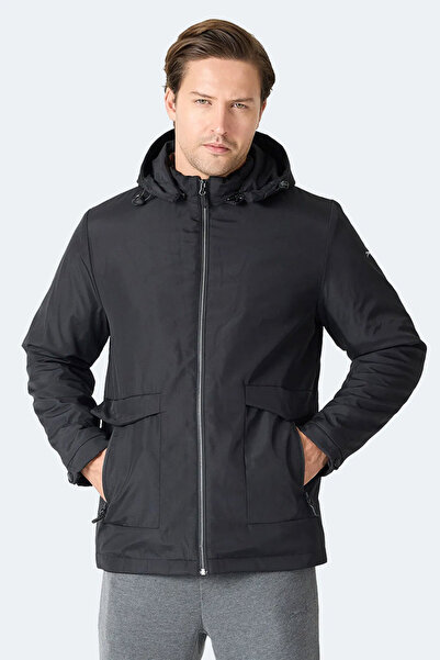 Slazenger Gravel Men's Hooded Black Coat & Jacket