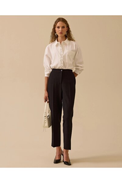 SEÇİL YENİ KADIN diana beli lastikli bilek boy pantolon 10002521010015