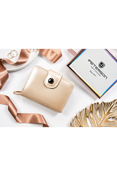 Other Small women's wallet made of -leather with snap and zipper - Peterson